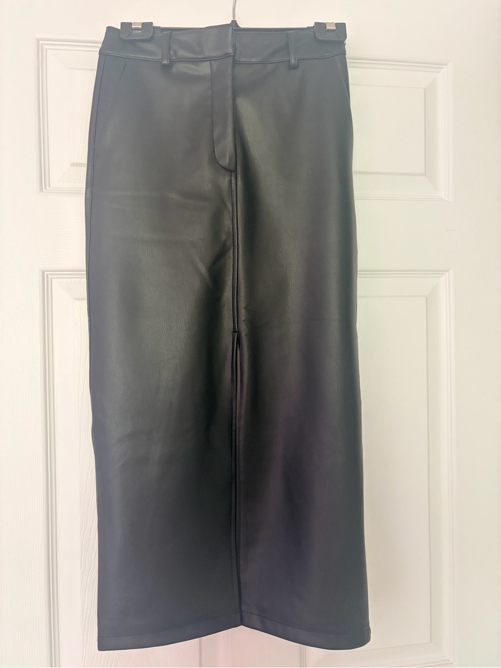 Dynamite Black Faux Leather Midi Skirt - Sleek High-Waist